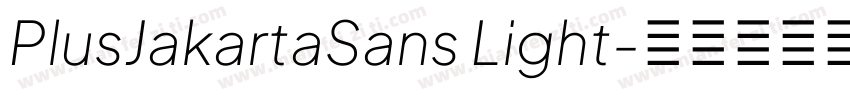 PlusJakartaSans Light字体转换